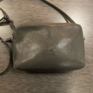 Authentic YSL Grey Camera Bag